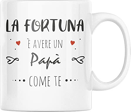 Vulfire Papà Tazza Regalo uomo compleanno Idea originale Idee Regali per lui per Natale Fortuna un Papà come te