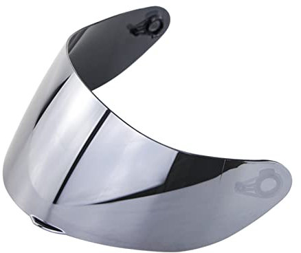 Shkalacar Motorcycle Helmet Visor Replacement for AGV K1 K3SV K5, Motorcycle Wind Shield Helmet Lens Visor Full Face Helmet (Silver Plated)
