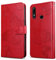 DENDICO Cover per Huawei P Smart Z / Y9 Prime 2019, Portafoglio Custodia in PU Pelle per Huawei P Smart Z / Y9 Prime 2019, Antiurto Cover a Libro con Slot per Carte, Rosso