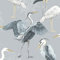 Elegant Homes Heron Birds The Design Library Wallpaper Blue Grey White Natural