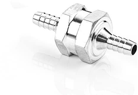 LST Rückschlagventil aus Aluum mit 6mm Durchmesser für Kraftstoff, Öl, Wasser, und Luftleitungen – Einweg-Flusskontrolle Ventil für Benzin, Diesel und Vakuumsysteme