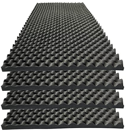 KTOESHEO Akustikplatten, 121,9 x 61 x 5,1 cm, Eierkisten-Schaumstoff, schalldichte Schaumstoff-Wandpaneele, hochdichte, feuerfeste Geräuschunterdrückung, Schaumstoff, Studio-Schaumstoffplatte,