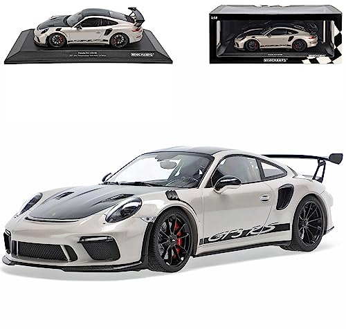 Porsche 911 991 II GT3 RS Coupe Silber Weissach Package Schwarze Felgen Modell 2011-2019 Version Ab 2015 limitiert 300 Stück 1/18 Minichamps Modell Auto mit individiuellem Wunschkennzeichen