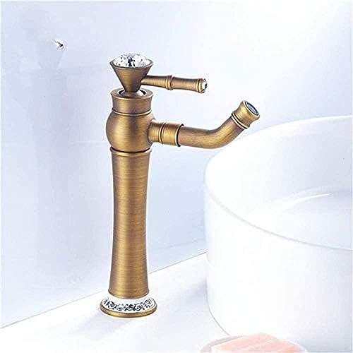 Faucet Basin Faucet Single Rod Rotating Outlet Deck Mounted Bathroom Crystal Blender Faucet High Bathroom Sink Faucet