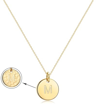 Jenosy Kette Damen Kette mit Buchstaben Personalisierte Buchstabenhalskette 18K Vergoldet Modeschmuck Gold Zarte Damen & Mdelchen