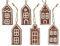 Christbaumschmuck Lebkuchen mit Zuckerguss 6-teilig Baumbehang Weihnachten
