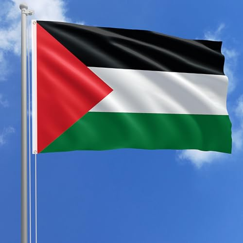 Palästina Flagge,Darryy Palestine Flag 90 x 150cm,Palästinensische Fahne für Nationale Party Fest Feier Garten Haus Innen Außen Deko- flaggen Top Qualität