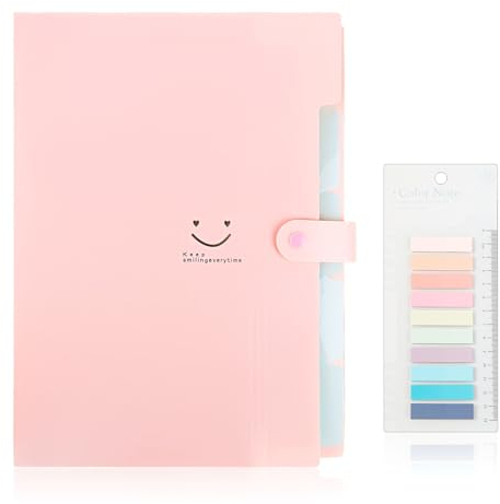 RUCUDIM Mappe Mit Fächern, Fächermappe, Dokumentenmappe A4 Mit Etiketten, 5 Fächer Unterlage Ordner, Ordnungsmappe Mappen Ordnersystem, Erweiterbare Aktenordner Für Zuhause, Büro, Schule Und Reisen