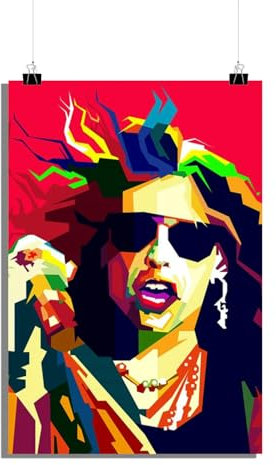 25 Artstreet Steven Tyler Poster - Rock Poster - Aerosmith Poster - Ikone der Rockmusik Poster - Charismatische Bühnenpräsenz - Hochwertiges Poster - Perfekt zum Einrahmen (Size 51x71)