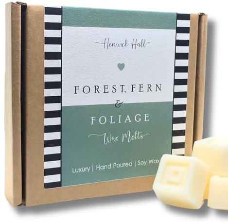 Forest, Fern and Foliage Scented Wax Melts | 16 Pack | Soy Wax | Hand Poured | Vegan Friendly | Gift Box
