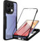Yutwo Cover per Redmi Note 13 Pro 4G (Non per Redmi Note 13 Pro 5G) Antiurto Custodia 360 Gradi con Protezione dello Schermo Integrata Rugged Full Body Protettivo Case Trasparente Bumper Cover, Nero