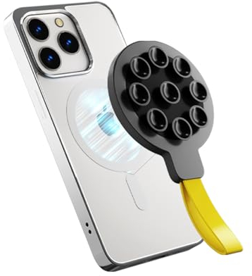 POWERLAND Supporto Magnetico con Ventosa per Telefono, Silicone Aspirazione Cellulare, Forte Maniglia per Tiktok Selfies e Video