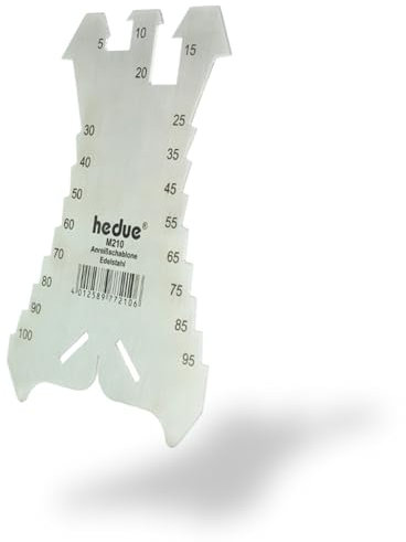 Hedue® Gabarit de traçage M210 - Avec 20 arêtes de butée de 5 à 100 mm, outil de traçage pour plombiers, couvreurs et ferblantiers, outil pour ferblantiers