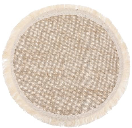 Set de Table en Toile de Jute Vintage Napperon en Toile de Jute Coaster en Dessous de Verre en Burlap Dessous de Verre pour Bureau sous-Verres pour Hommes PRETYZOOM