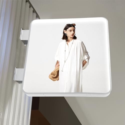 LED Leuchtkasten 60 x 60cm Doppelseitig lightbox aus Acryl Leuchtreklame Projektion Lichtwerbung für Restaurants, Geschäfte, Schaufensterwerbung, Unternehmen-DIY LOGO