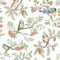 ANHUIB Flower Bird Branches Wallpaper Birds Self Adhesive Wallpaper 44x300cm Botanical Contact Paper Berries Wildflowers Wall Paper for Bedroom Decor Vintage Plant Wall Decal for Cabinet Furniture