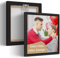 Cimpress Personalisiertes Leinwandbild, Ihr Foto auf Leinwand mit Rahmen, 30x30 cm, selbst gestalten mit Bild & Text, Wanddeko bedruckt – Geschenk zum Muttertag, Vatertag