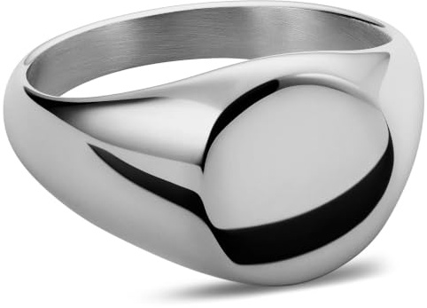 Lucleon by Trendhim Ring Herren | Mason Siegelring aus Edelstahl mit polierter Oberfläche | Dänisches Design | Eleganter Männerschmuck für Alltag & Anlass