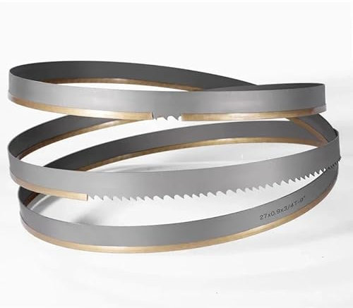 1 pz Lama for sega a nastro bimetallica 27 * 3505mm 27 * 4115mm Lama for sega a nastro Macchina for taglio di acciaio, ferro, alluminio, acciaio inossidabile(27x3620x0.9)