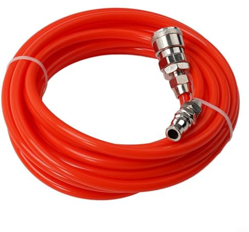 MeevrgR Tubo pneumatico per compressore d'aria di lunga durata, tubo da 5 x 8 mm con connettori rapidi, resistente alla corrosione e ad alta pressione, consente alte e basse temperature (30 metri)