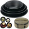 Ensemble de vaisselle de camping – Plats de camping en acier inoxydable, assiettes en acier inoxydable, set de cuisine plat résistant à la chaleur | Ensemble d'assiettes et de bols incassables pour le