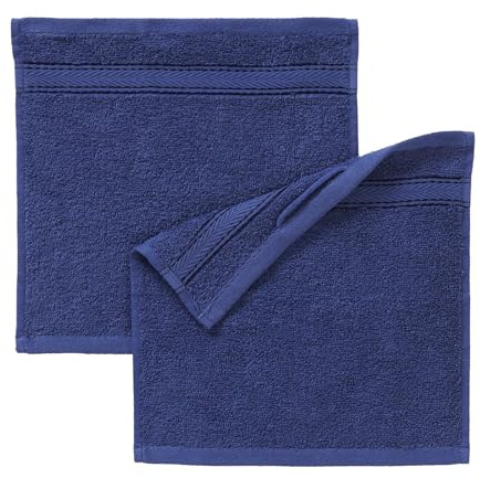 G BETTWARENSHOP Frottierserie Essential – Hochwertige Handtücher aus 100% Baumwolle – Saugstark, Weich & Pflegeleicht Seiftuch 2er Pack 30x30 cm, blau