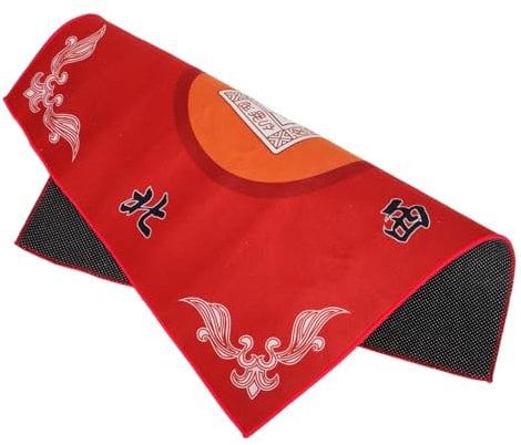 YARNOW Nappe De Mah-Jong Tapis De Jeu Tapis De Table à Cartes Couverture De Table De Jeu Chiffon Rouge
