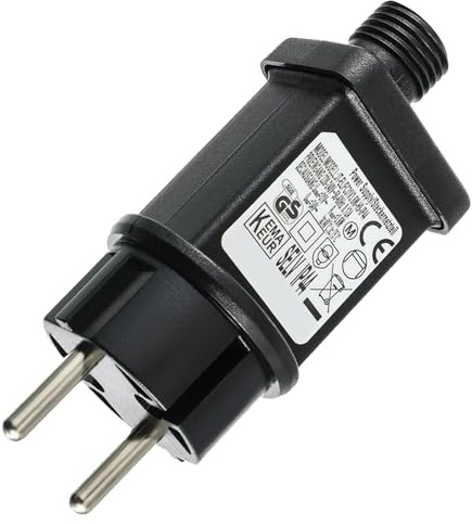 SIGANDG 31V 3.6W Spina Trasformatore, IP44 Trasformatore LED Adattatore Alimentatore, 8 modalità con funzione di memoria e timer per illuminazione natalizia luci di Natale luci fiabesche