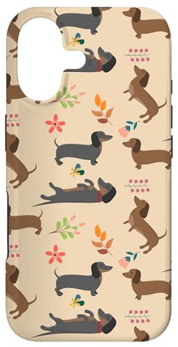 Carcasa para iPhone 17 Patrón De Salchicha Patrón De Salchicha Amante De Perros Salchicha Patrón De