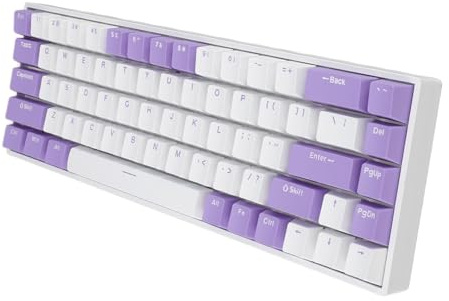 Acouto 68 Keys Red Switch Mechanical Keyboard RGB 60 Percent USB C Wired Gaming Keyboard for PC with USB Port Wired The a 68 Keys Mechanical Keyboard60 Percent