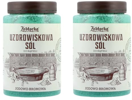 Jod-Brom-Badesalz Zabłocka 2 x 1,2 kg | Mineralisiertes Thermalsalz | Entspannung Spa Set 2