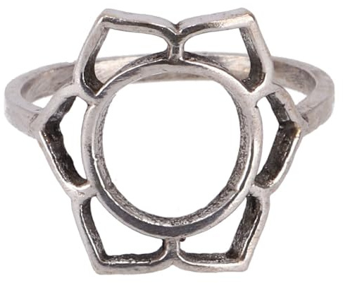 GURU SHOP Chakra Modeschmuck Ring, Meditationsring | Goldfarbener Ring aus Messing, symbolisiert Intuition und Weisheit, unisex, handgefertigt in Indien.