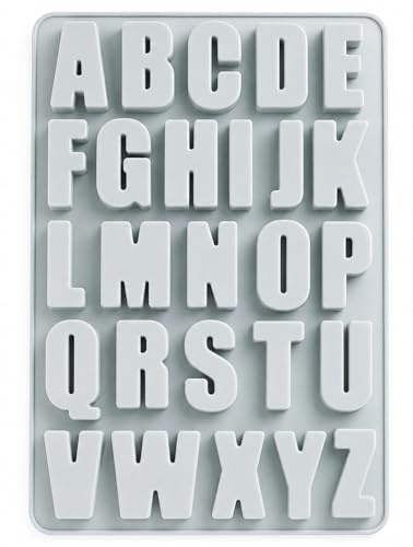 YXHZVON Buchstaben Silikonform Alphabet Groß Backform Buchstaben | A-Z Alphabet Gießformen Silikon Kuchendekorationsform schokoladenform Zum Backen geeignet Seife, Wachs 33 * 22 * 2.8cm