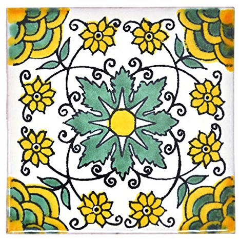 Tumia LAC Mexikanischen Handgemachten Talavera, 10.5cm Fliesen - Einzelfliese