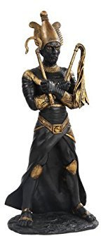 PTC ägyptische Osiris, Mythologischer Gott, Kunstharz, 28,9 cm, Schwarz, Statue
