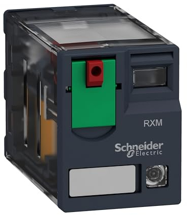 Schneider Electric RXM4AB2E7 Mini Relay+LED 48VAC, Miniature Plug-In Relay - Zelio Rxm 4 C/O 48 V Ac 6 A With Led