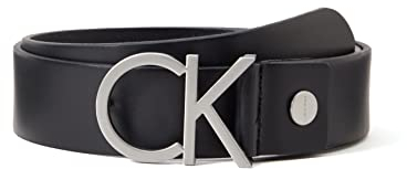 Calvin Klein Damen Gürtel CK LOGO BELT 3.5CM K60K602141, Gr. 90, Schwarz (Black 001)