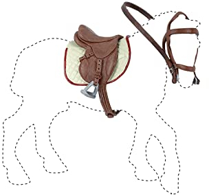 PAPO 50091, Set Zaumzeug Und Sattel, Spiel, Mehrfarben