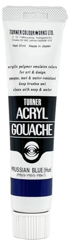 TURNER : Acrylic Gouache Paint : 20ml : Prussian Blue (Hue) 54