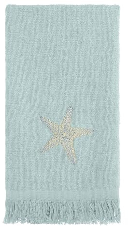Avanti Linens - Fingerspitzen-Handtuch, weiches und saugfähiges Baumwolltuch, von der Küste inspiriertes Badezimmer-Zubehör (von der Sea-Kollektion, Mineral)