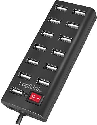 LogiLink UA0126 - USB 2.0 Hub, 13-Port mit EIN/AUS Schalter