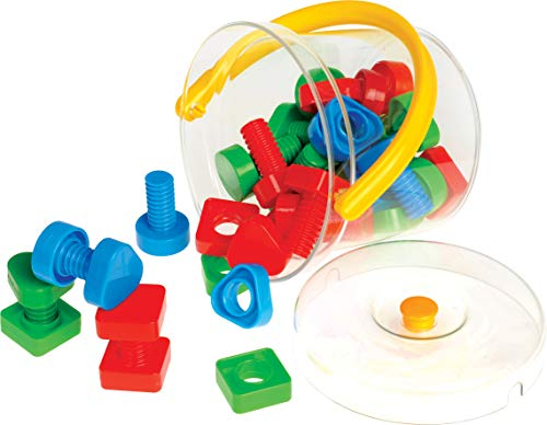 GOWI 264-88 Schraubenset, 48teilig, im Eimer, Konstruktionsspielzeug