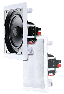 e-audio White Square Ceiling Speakers With Tweeter 5'' 40W 8 ohm