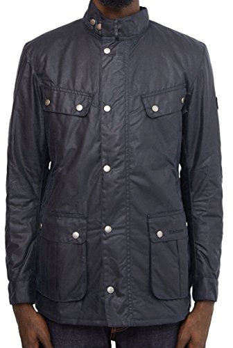 Barbour International Men's Duke Wax Jacket - Navy - L - Navy