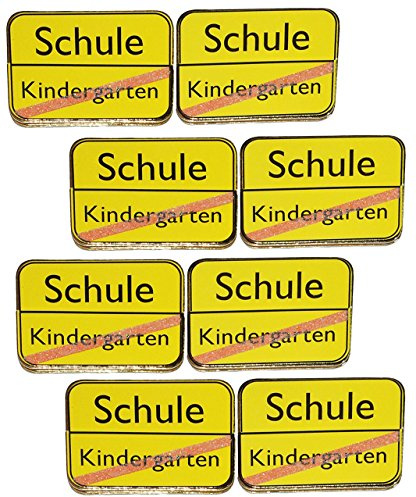 alles-meine.de GmbH 8 TLG. Set 3-D Sticker/Aufkleber - Ortsausgang Schule und Kindergarten - Schulanfänger für Schulanfang - Deko Schuleinführung/Kinder Schulbeginn