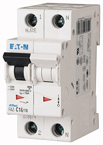Eaton 278643 Disjoncteur, 8 A, 1P + N, B-Char