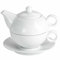 Moonlight Tea for One Teapot and Cup Set 8.8oz / 250ml - White Porcelain Tea Pot Set