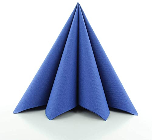 Sovie HORECA Servietten in Royalblau aus Linclass Airlaid, stoffähnliche Einwegservietten ideal für Hochzeit & Partys, 40 x 40 cm, 50 stück