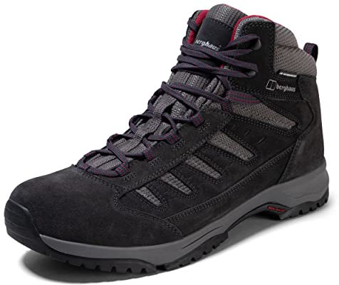 Berghaus Men's Expeditor Trek 2.0 Waterproof Walking Boots | Highly Breathable | Tough Grip, Black/Red, 10.5