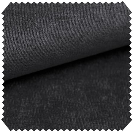 novely® ISSUM - Samtweicher Chenille-Möbelstoff - Sehr Robuster Polsterstoff - Pflegeleichte Meterware 1lfm | Farbe: 17 Graphit